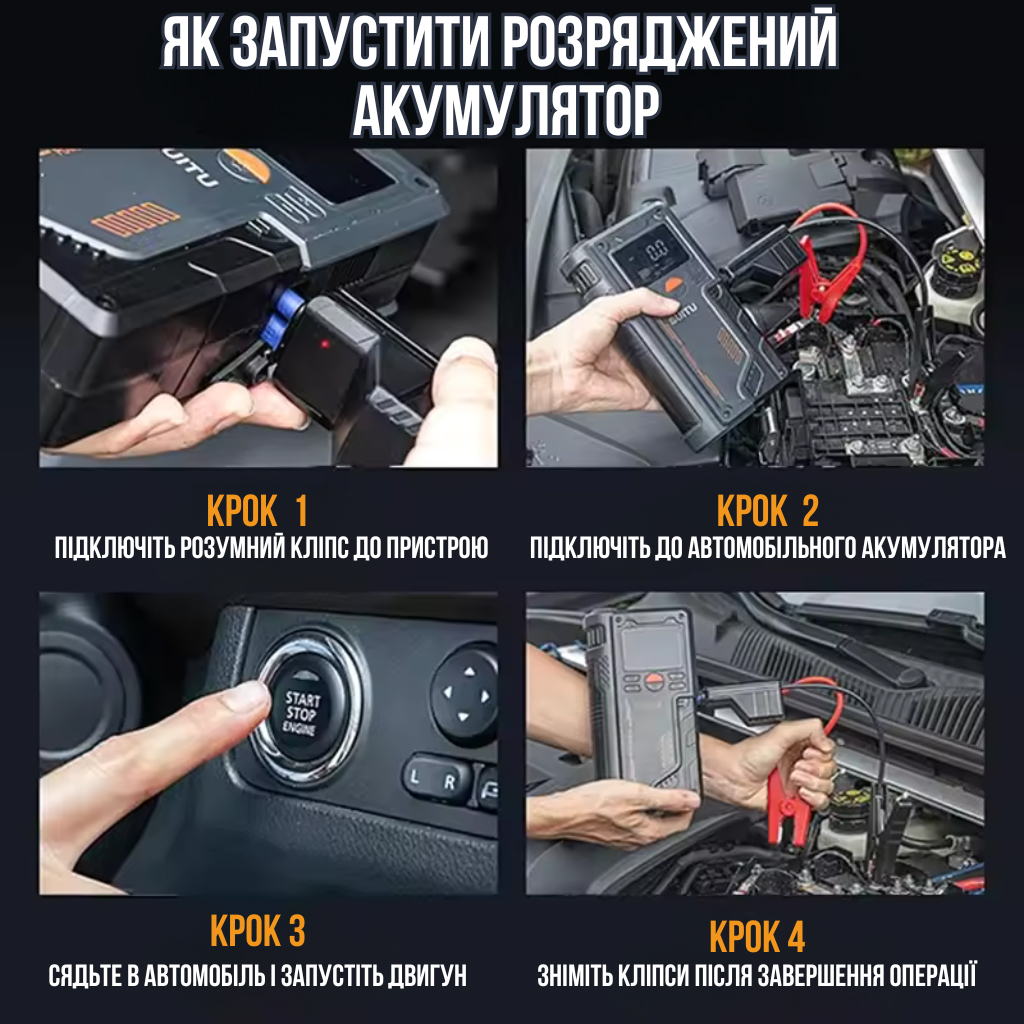 Автомобільний стартер із компресором